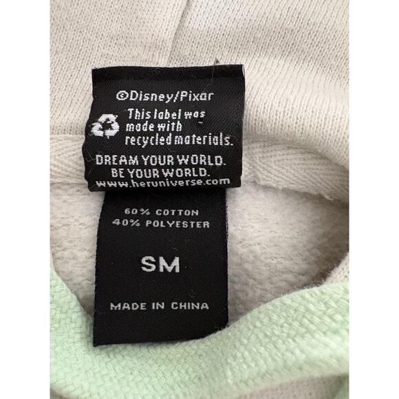 Disney Pixar Buzz Lightyear Hoodie - Small Cream, Embroidered Colorful Stripe - Picture 5 of 13